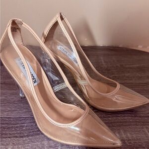 Steve Madden Women's Transparent and Beige Heels
